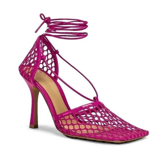 Bottega Veneta Shoes - BOTTEGA VENETA Stretch Ankle Strap Sandals - Hollyhock pink - Sz - 11 US / 41 EU